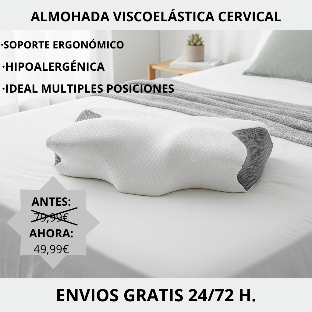 Almohada Viscoelástica Cervical con Contorno Ergonómico Conforti InnovaGoods