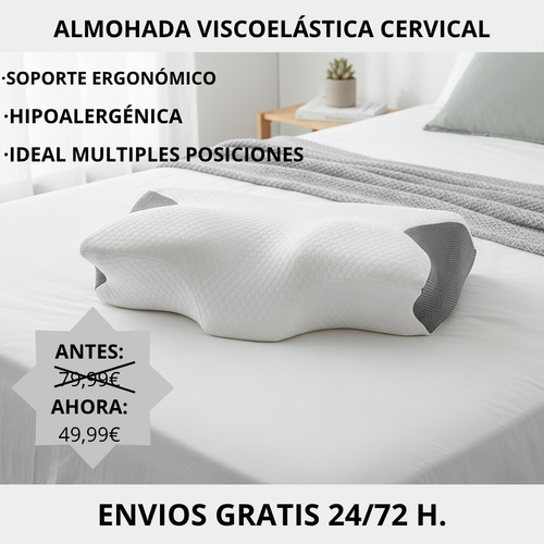 Almohada Viscoelástica Cervical con Contorno Ergonómico Conforti InnovaGoods