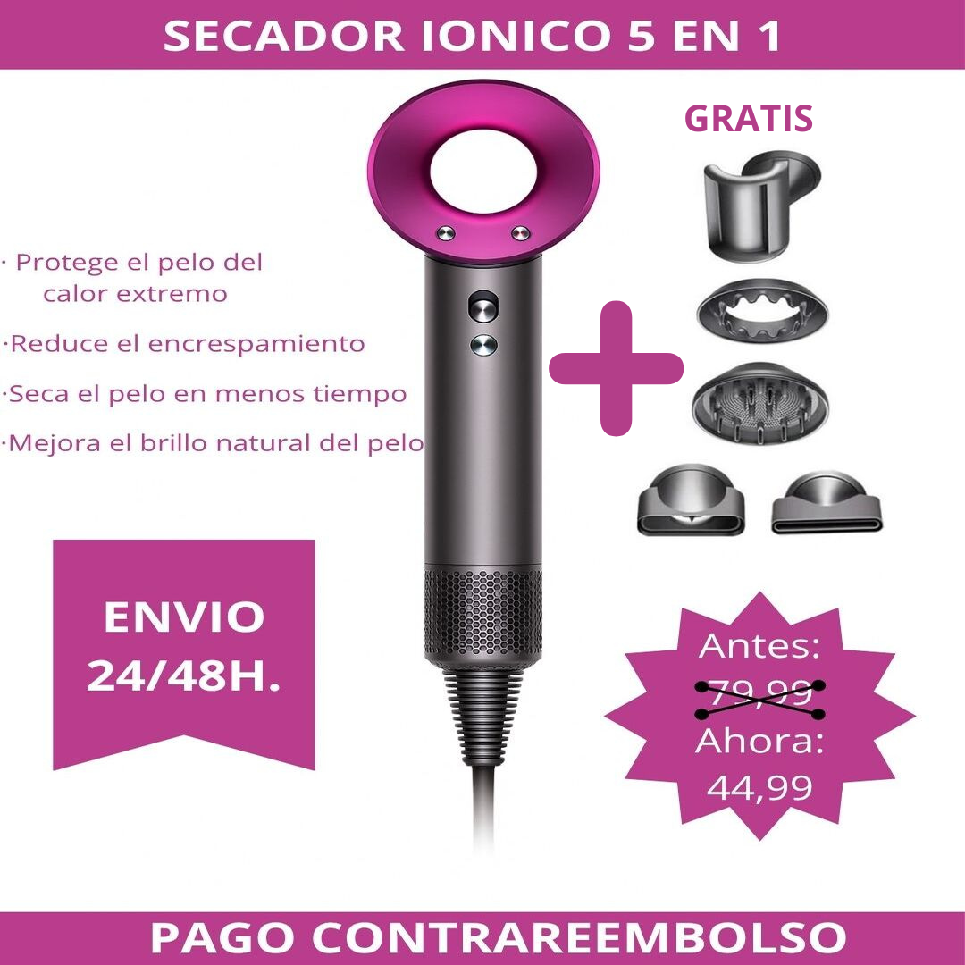Secador iónico 5 en 1