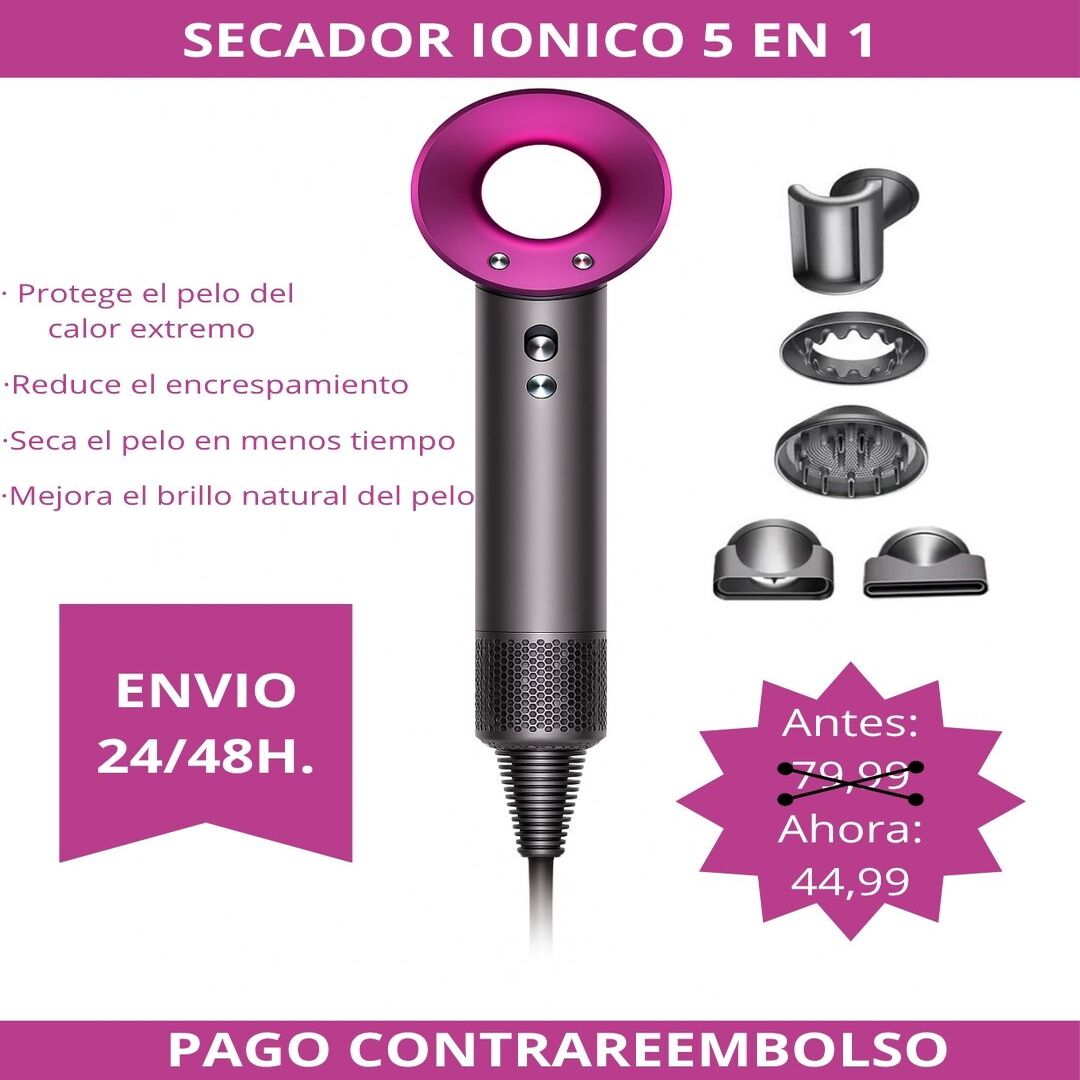 Secador iónico 5 en 1