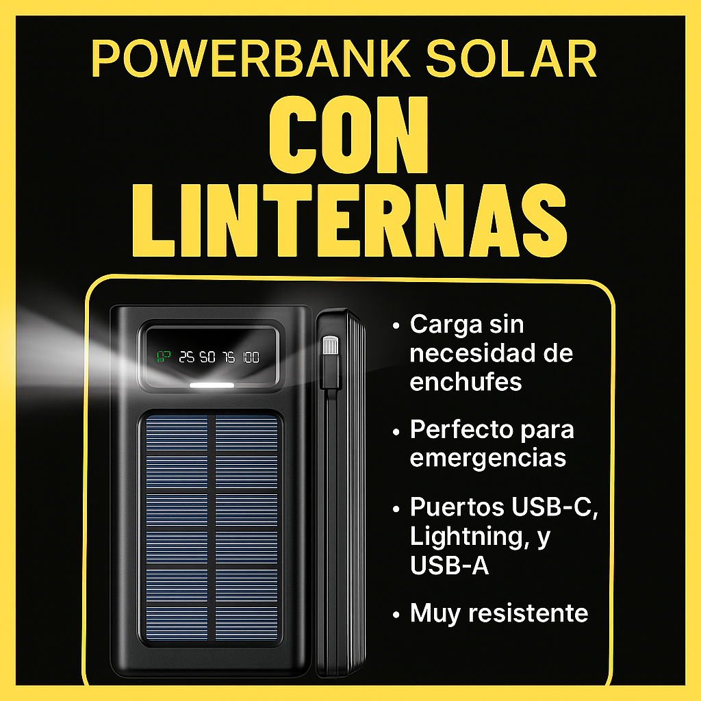 Powerbank con carga solar