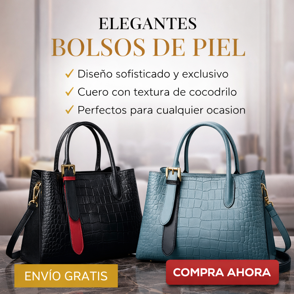 Bolso de Piel Auténtica para Mujer - Gran Capacidad 2025 - Clicksy.com