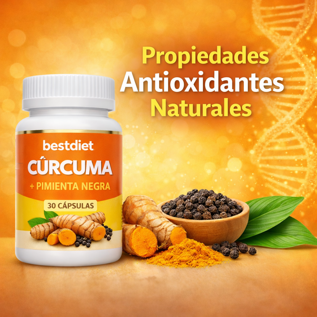 Cúrcuma 30 Cápsulas - Suplemento Natural Antioxidante y Antiinflamatorio - Clicksy.com