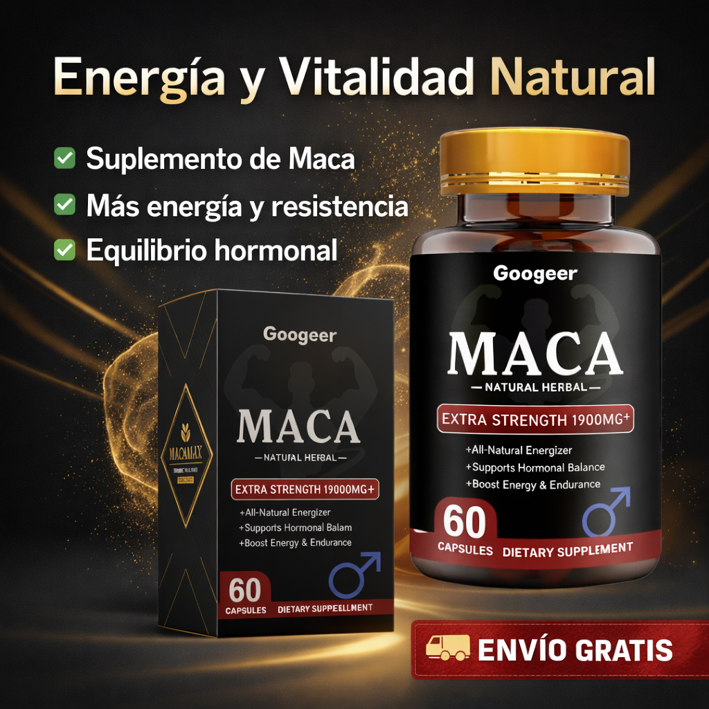 Maca Andina Extra Fuerte 1900mg - 60 Cápsulas Suplemento Natural - Clicksy.com