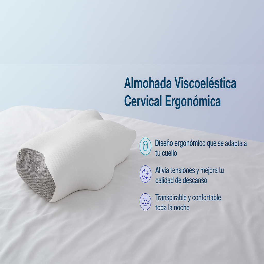 Almohada Viscoelástica Cervical con Contorno Ergonómico Conforti InnovaGoods