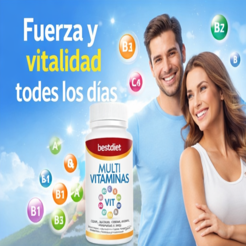 Multivitaminas 60 Cápsulas - Energía, Inmunidad y Bienestar Diario - Clicksy.com