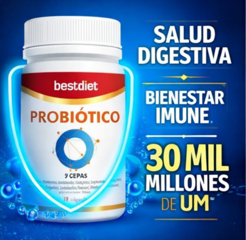 Probiótico 30 Cápsulas - Salud Digestiva e Inmunidad Natural - Clicksy.com