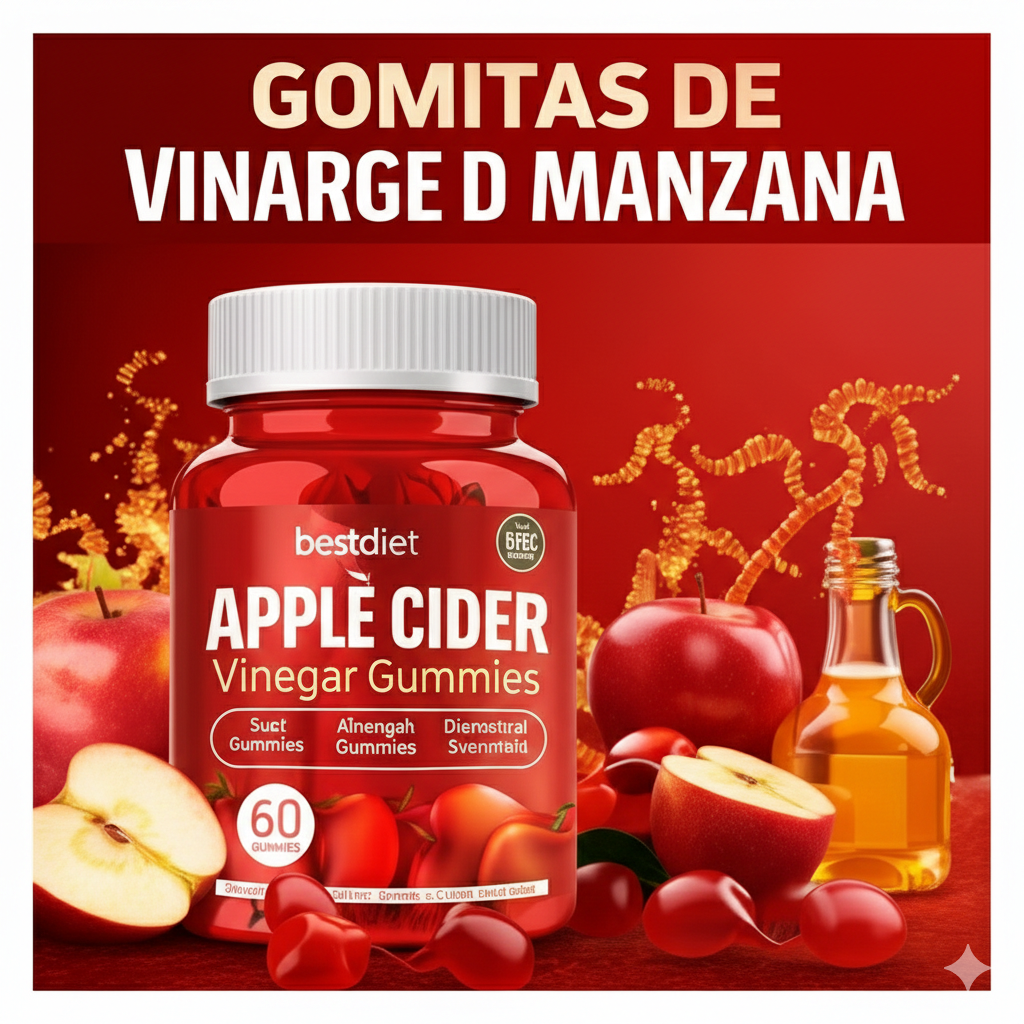 Gummies de Vinagre de Manzana 60 Unidades - Suplemento Natural - Clicksy.com