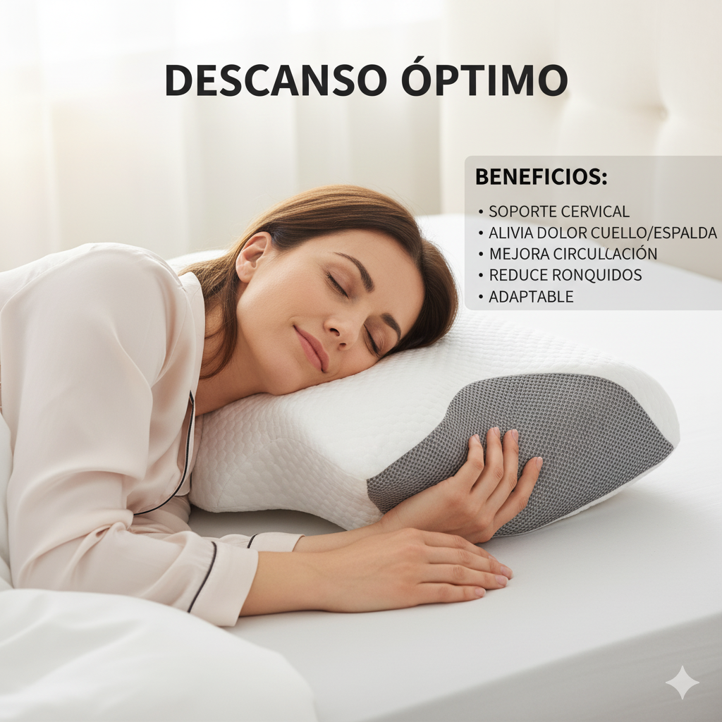 Almohada Viscoelástica Cervical con Contorno Ergonómico Conforti InnovaGoods