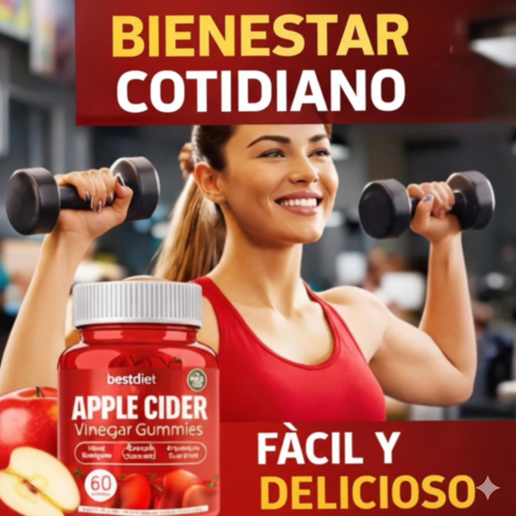 Gummies de Vinagre de Manzana 60 Unidades - Suplemento Natural - Clicksy.com