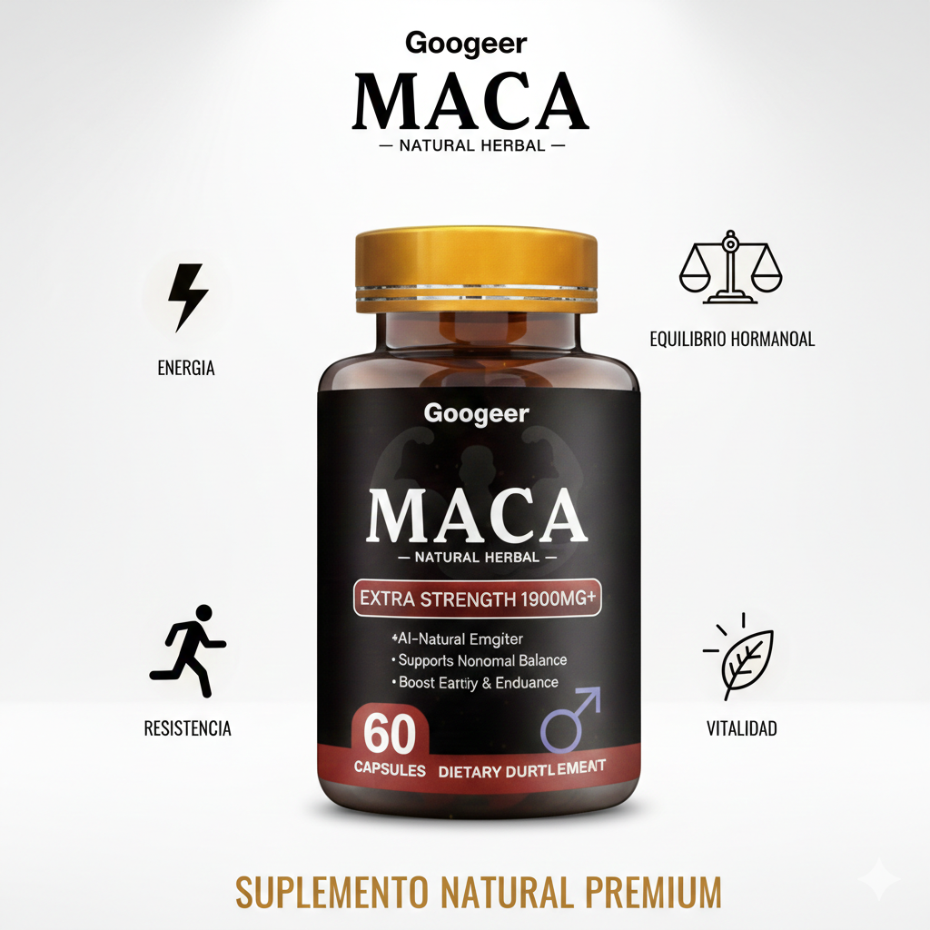 Maca Andina 1900mg - 60 Cápsulas Suplemento Natural Energía - Clicksy.com