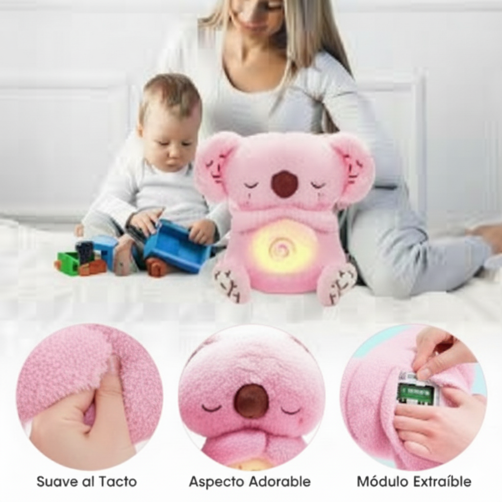 Peluche relajante para bebé que simula respiración
