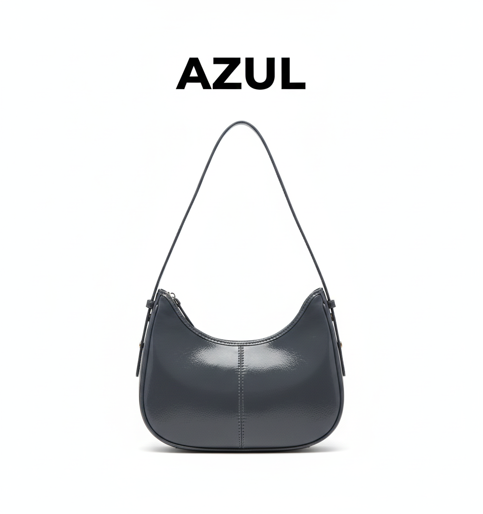 Bolso de Hombro Mujer Piel Vacuno - Gran Capacidad Estilo Concha Luna