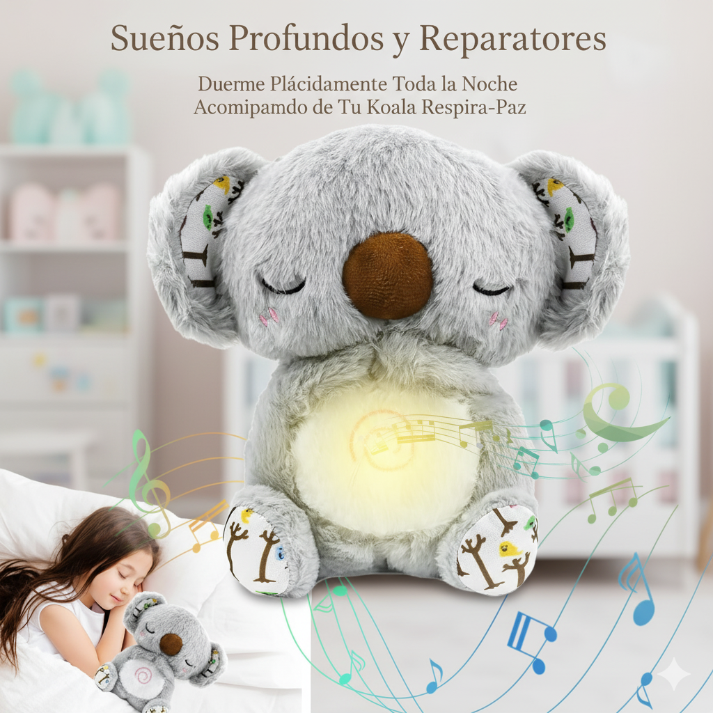 Peluche relajante para bebé que simula respiración