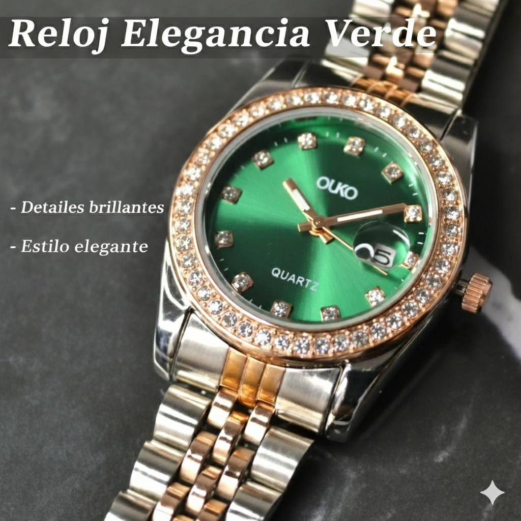 Reloj tipo Rolex mujer - verde