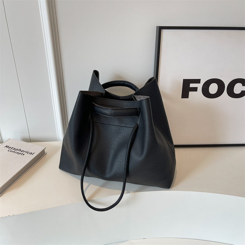 Bolso de Mano y Hombro con Textura Elegante - Versátil para Trabajo - Clicksy.com