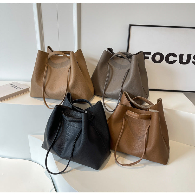 Bolso de Mano y Hombro con Textura Elegante - Versátil para Trabajo - Clicksy.com