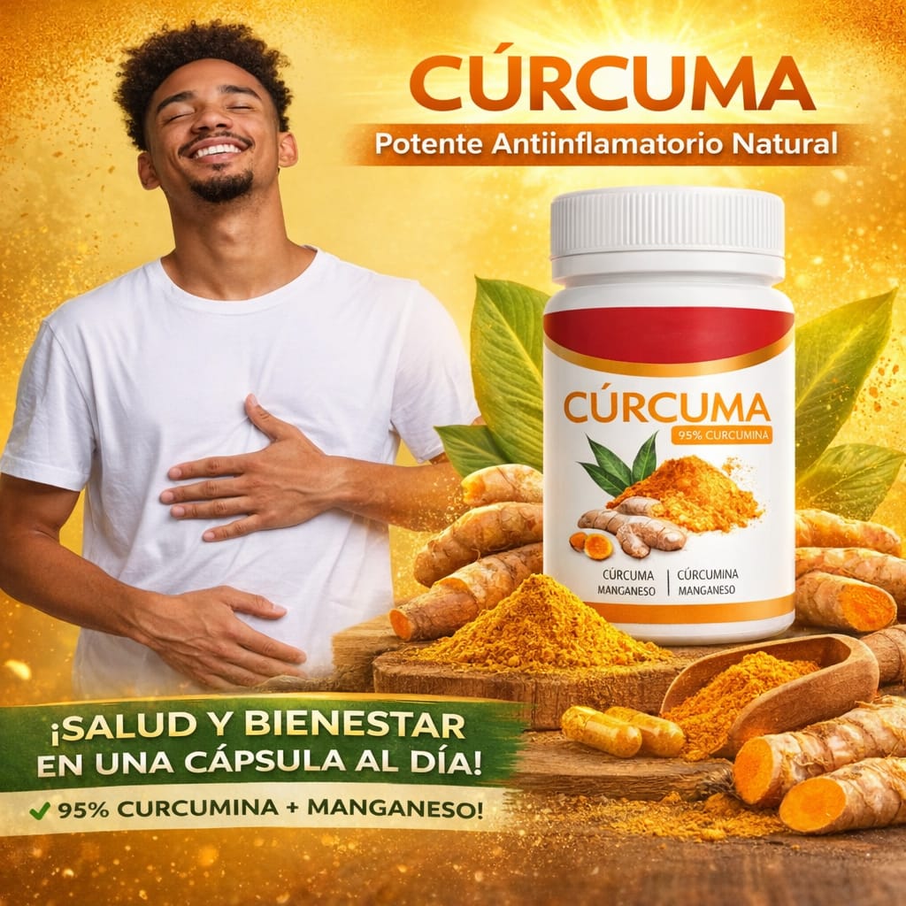 Cúrcuma 30 Cápsulas - Suplemento Natural Antioxidante y Antiinflamatorio - Clicksy.com