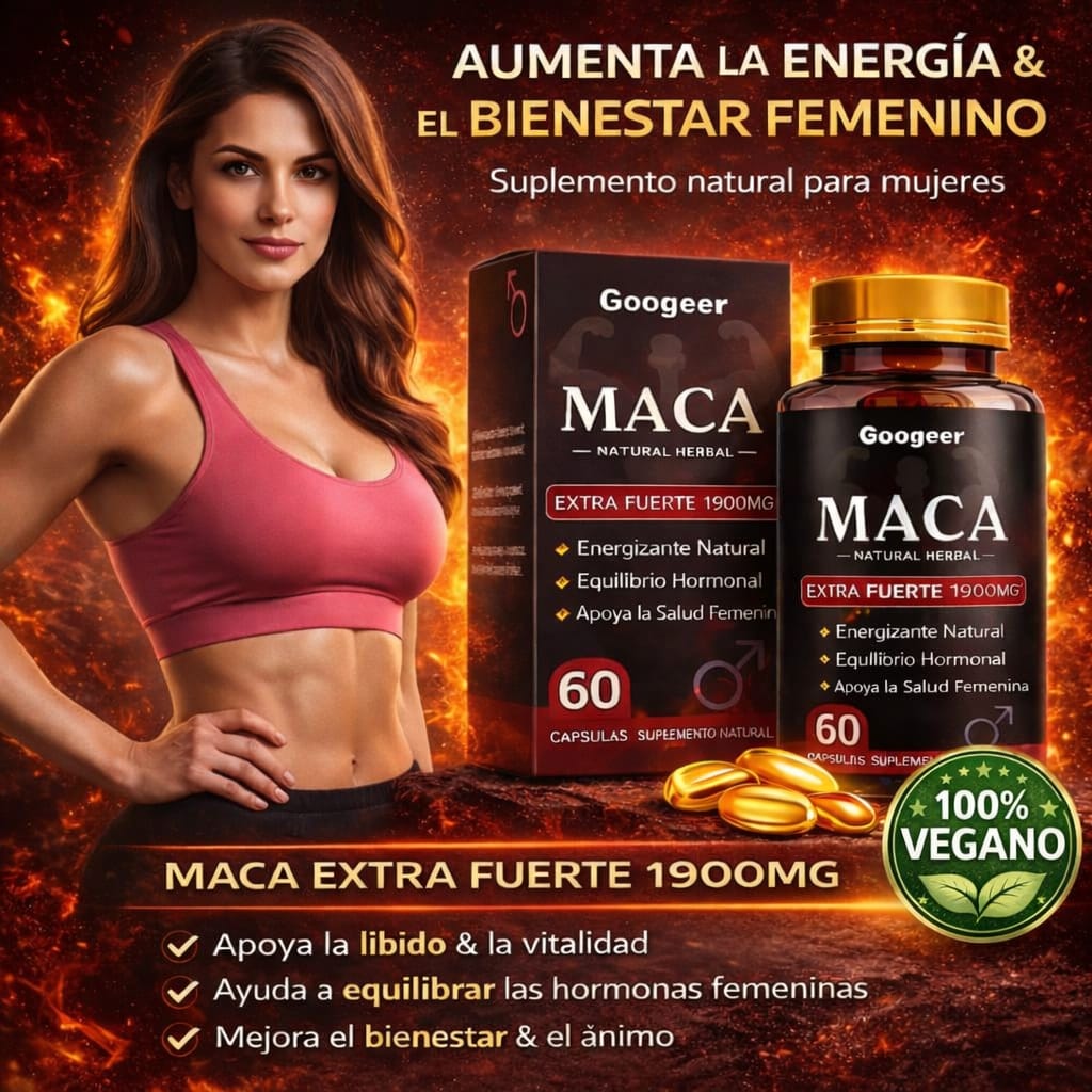 Maca Andina 1900mg - 60 Cápsulas Suplemento Natural Energía - Clicksy.com