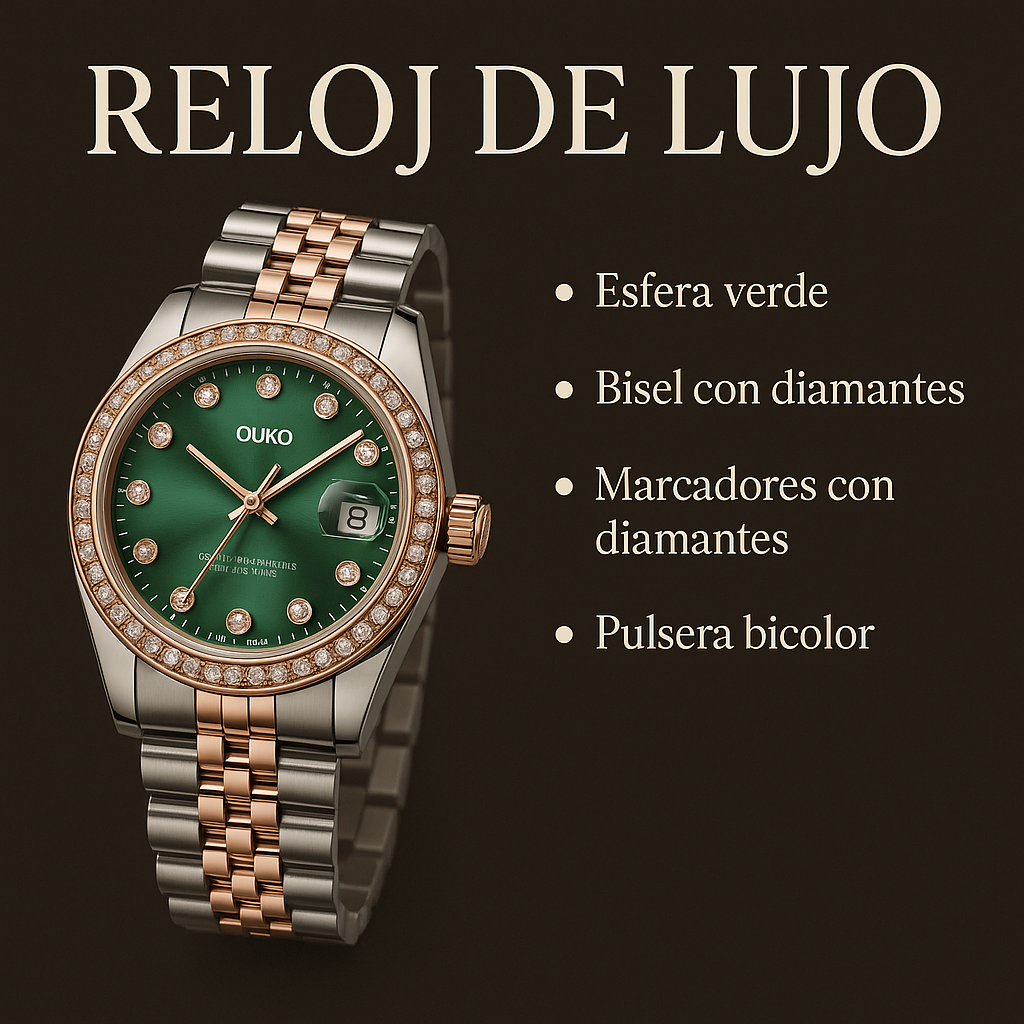Reloj tipo Rolex mujer - verde