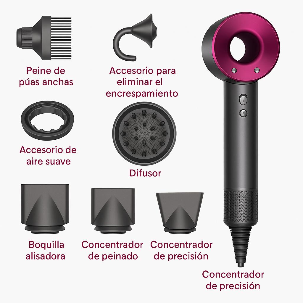Secador iónico 5 en 1