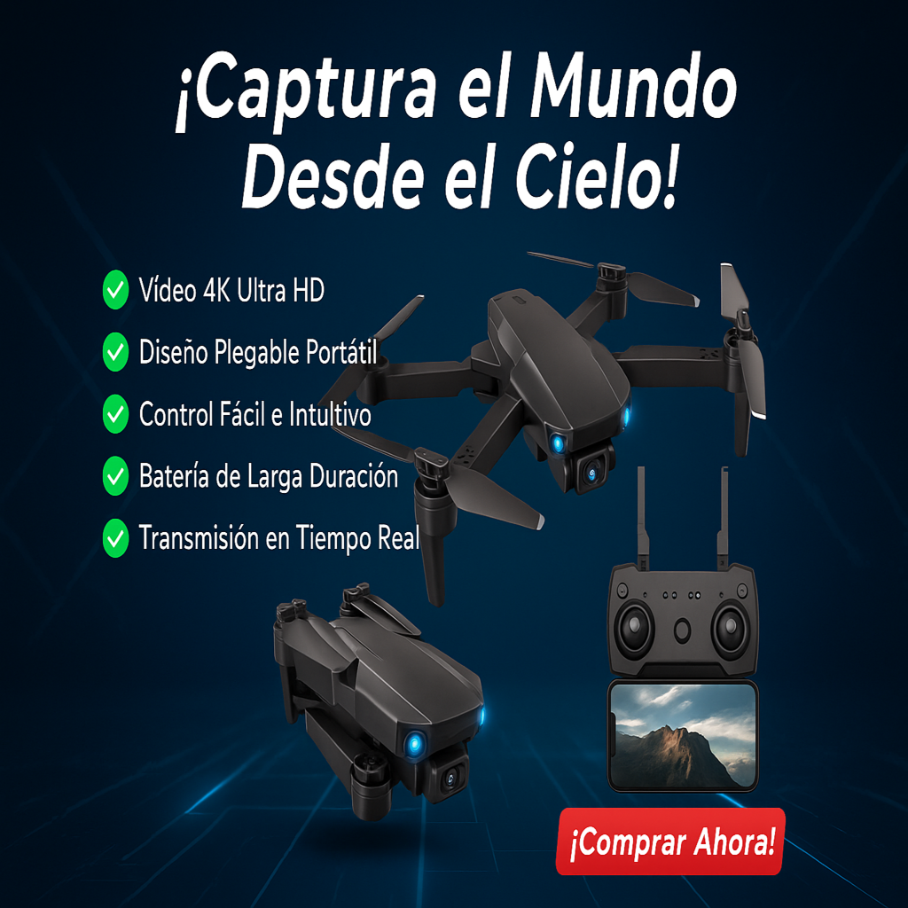 Dron con doble cámara 4K + Maletín Gratis+1 bateria dron 4k gratis