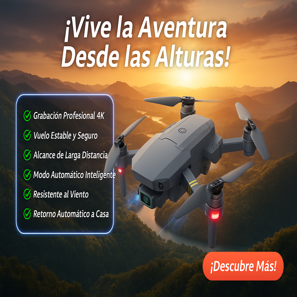 Dron con doble cámara 4K + Maletín Gratis+1 bateria dron 4k gratis